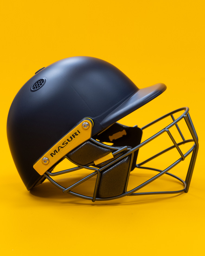 Masuri T Line Player Titanium Cricket Batting Helmet with Neck Guard - Painted - Boys/Junior, fitted with rear neck guard