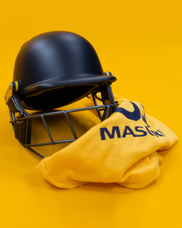 Masuri T Line Player Titanium Cricket Batting Helmet with Neck Guard - Painted - Youth, fitted with rear neck guard