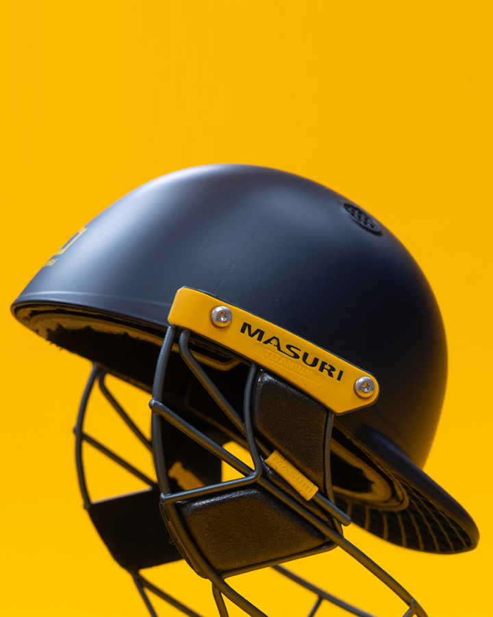 Masuri T Line Player Titanium Cricket Batting Helmet with Neck Guard - Painted - Senior, fitted with rear neck guard
