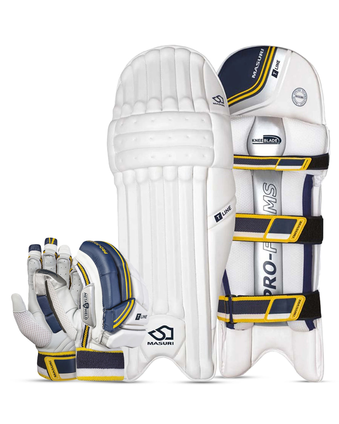 Masuri T Line Batting Pads and Gloves Bundle - Adult