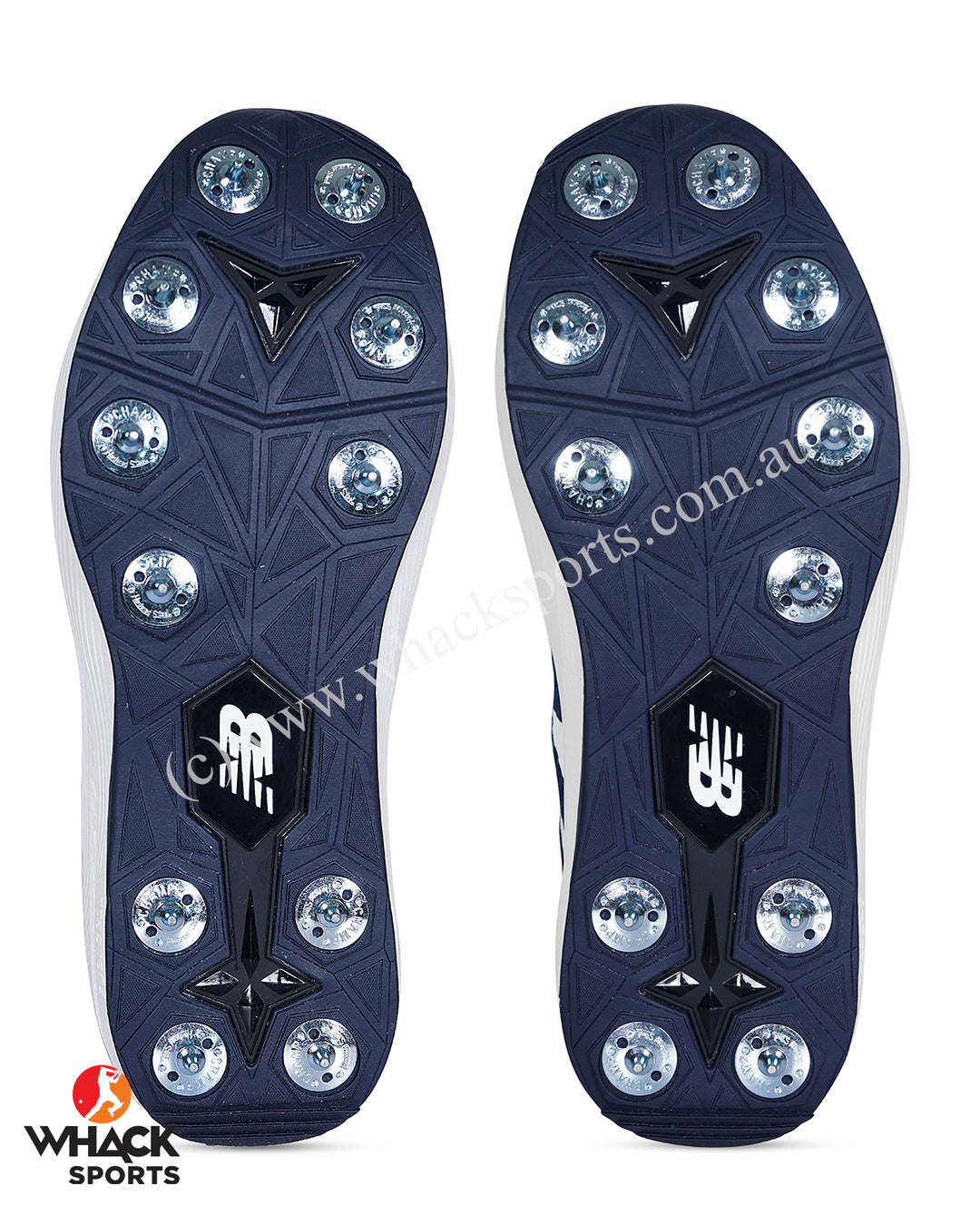 New Balance CK4030 N5 Cricket Shoes - Steel Spikes - White/Navy