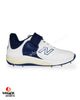 New Balance CK4040 N6 Bowling Cricket Shoes - Steel Spikes - White/Navy