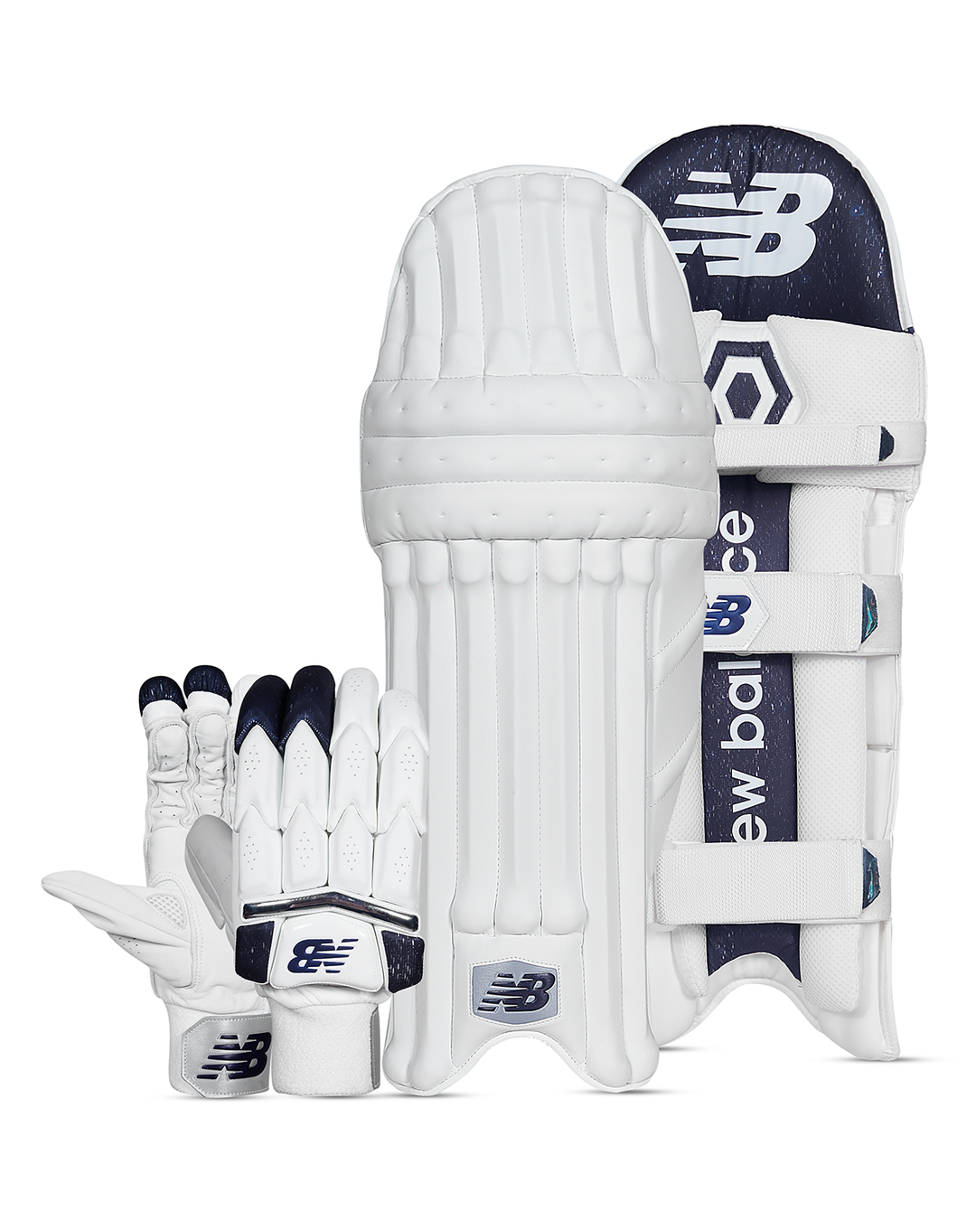 New Balance DC 1200 Batting Pads and Gloves Bundle - Adult