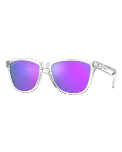 Oakley Frogskins Sunglasses - Polished Clear Frame - Prizm Violet