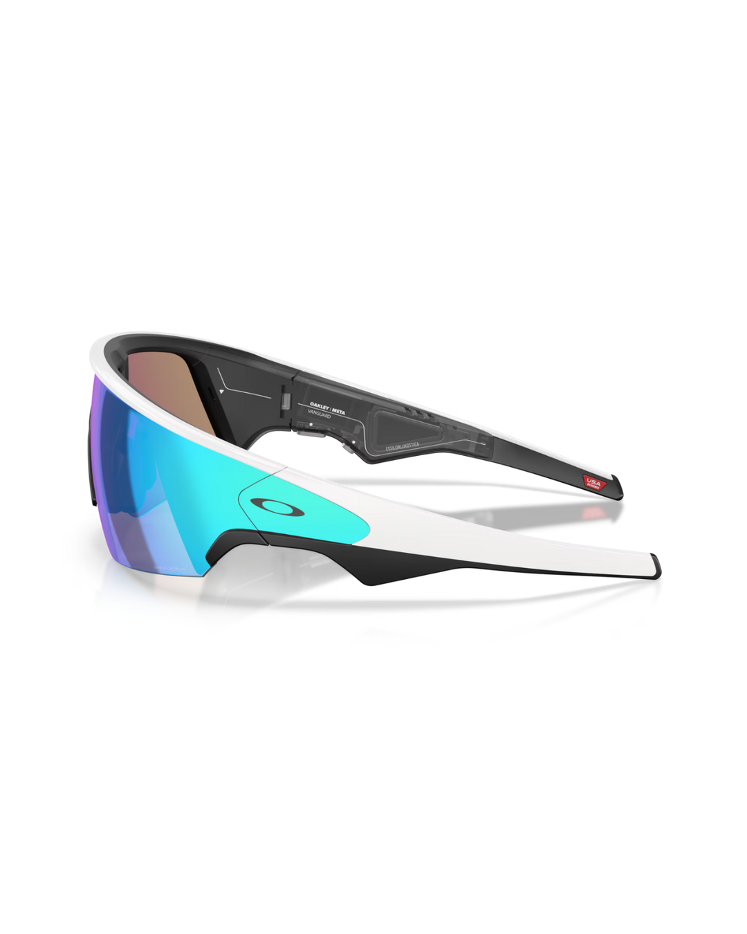Oakley Meta Sunglasses - White Frame - Prizm Sapphire