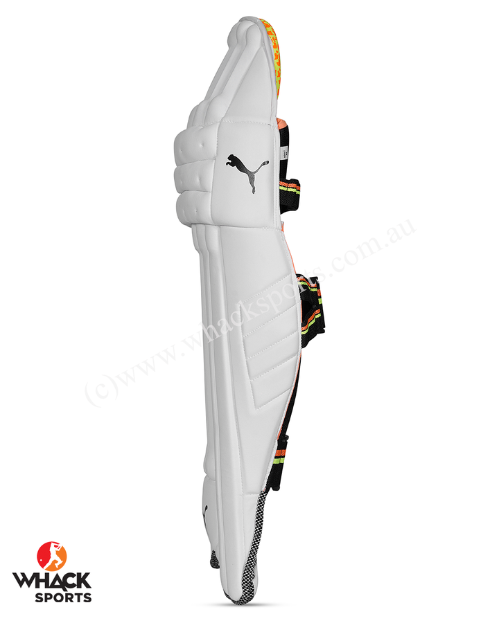 Puma Future 1.1 Cricket Batting Pads - Adult - Fast Yellow - Ultra Orange