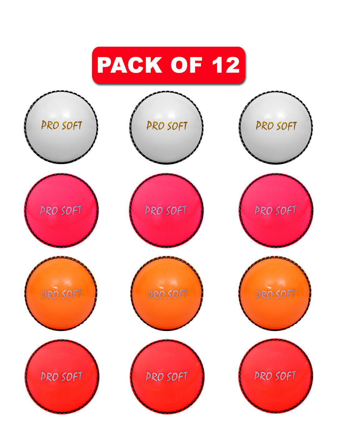 WHACK Cricket Pro Soft Incredi Ball Bundle - Pack of 6x or 12x