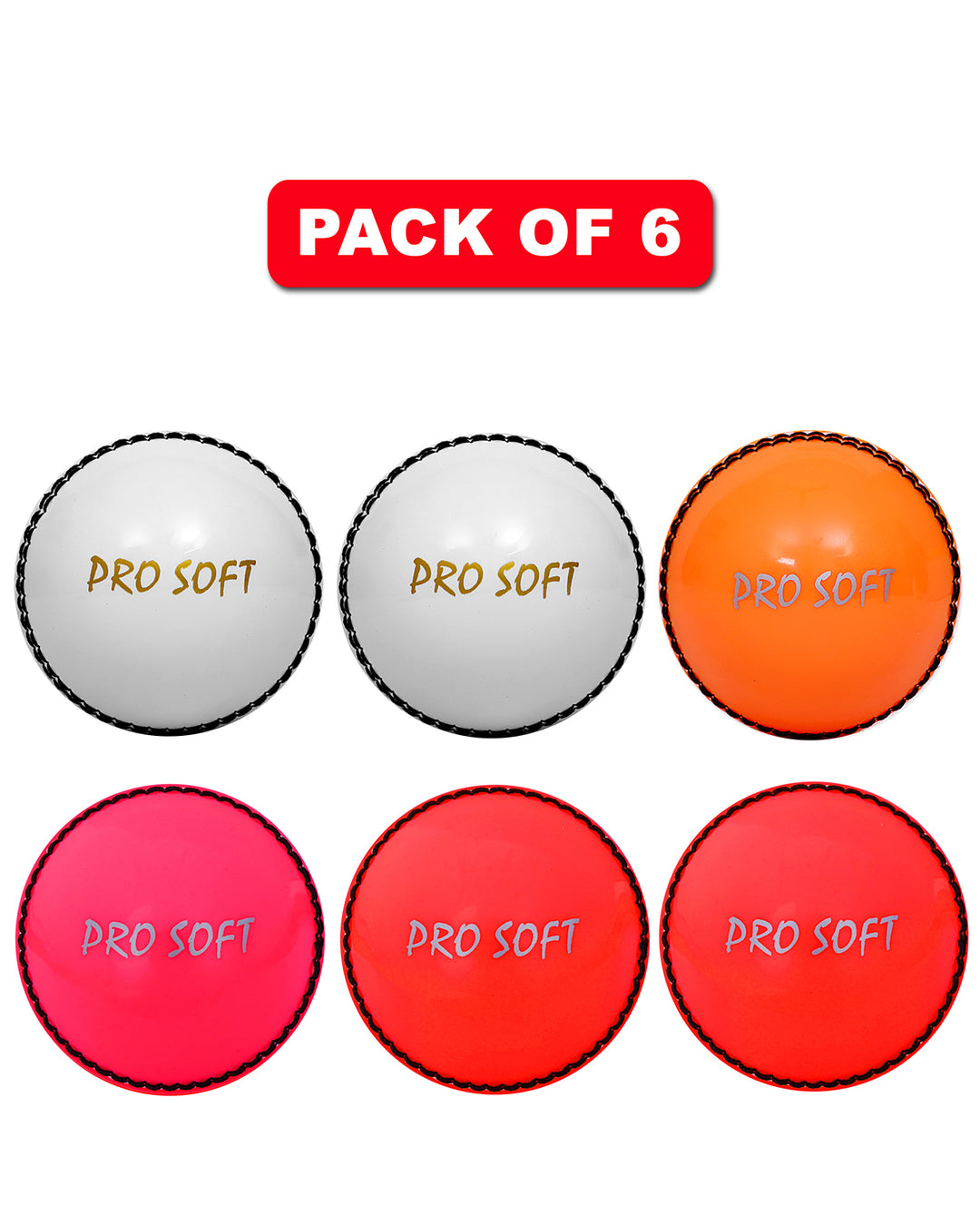 WHACK Cricket Pro Soft Incredi Ball Bundle - Pack of 6x or 12x