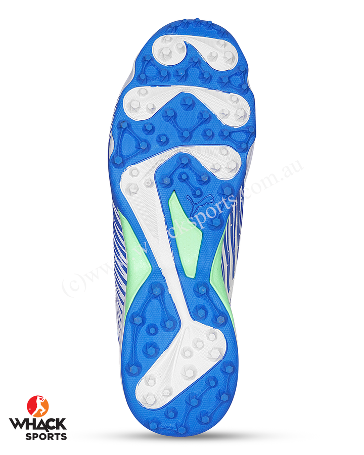 Puma 22 FH - Rubber Cricket Shoes - White Black/Bluemazing