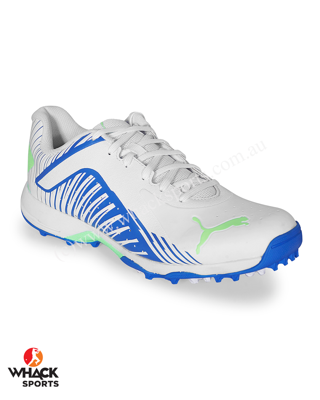 Puma 22 FH - Rubber Cricket Shoes - White Black/Bluemazing