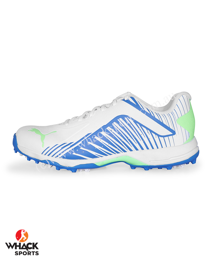 Puma 22 FH - Rubber Cricket Shoes - White Black/Bluemazing