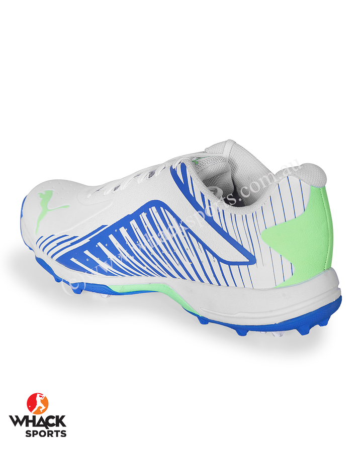 Puma 22 FH - Rubber Cricket Shoes - White Black/Bluemazing