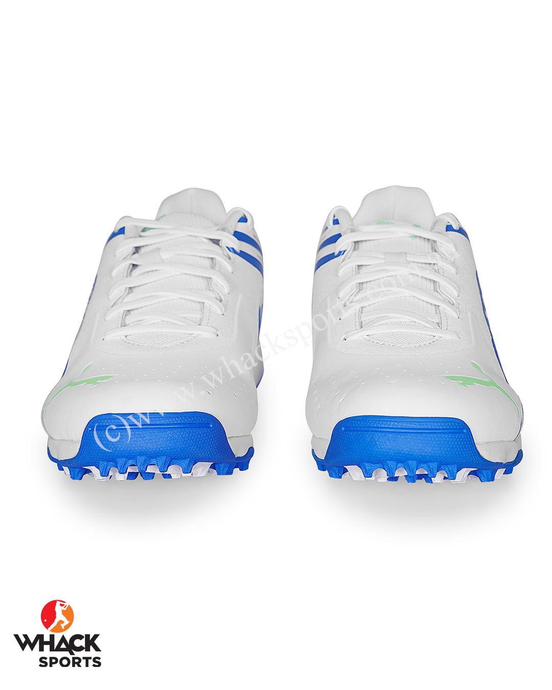 Puma 22 FH - Rubber Cricket Shoes - White Black/Bluemazing