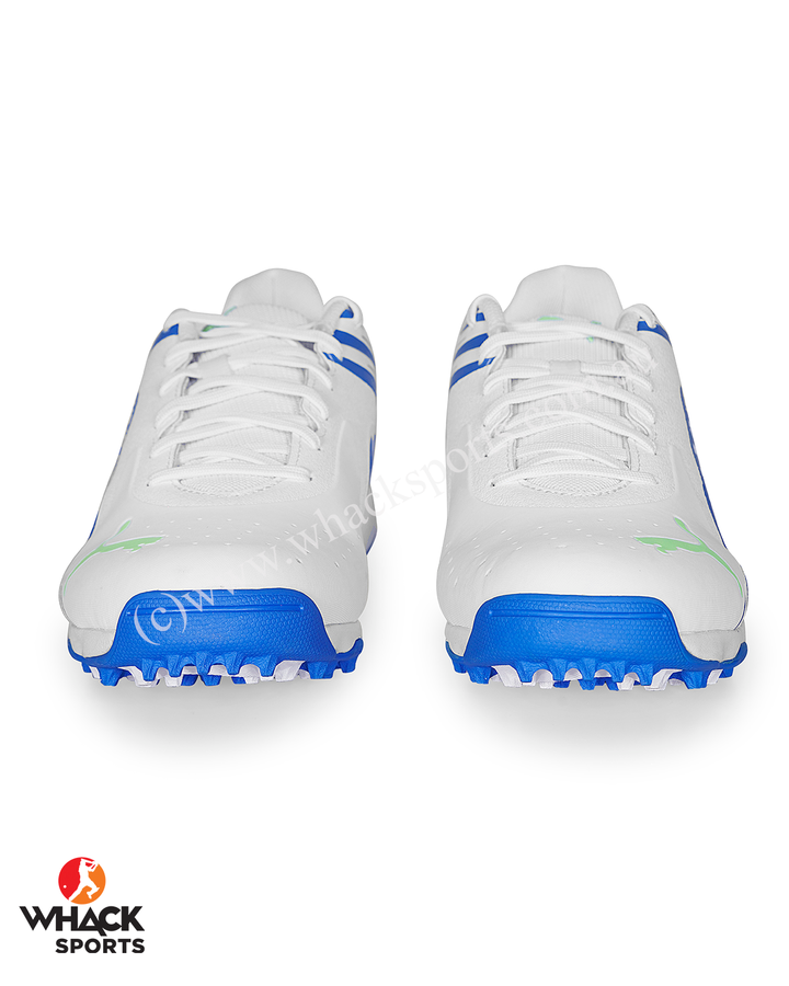 Puma 22 FH - Rubber Cricket Shoes - White Black/Bluemazing