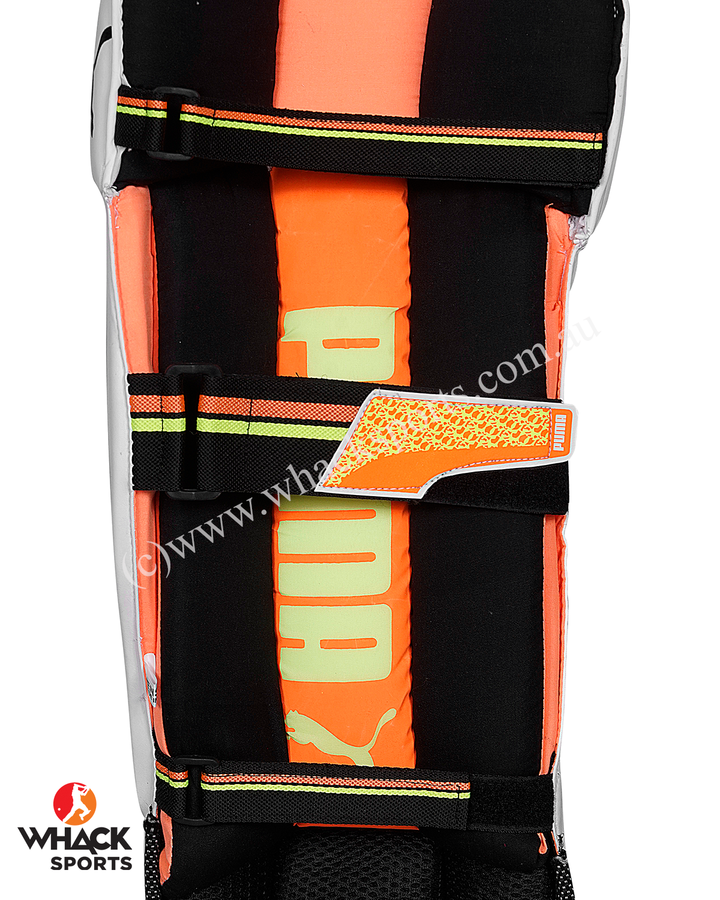Puma Future 3 Cricket Batting Pads - Adult - Fast Yellow-Ultra Orange (2026)