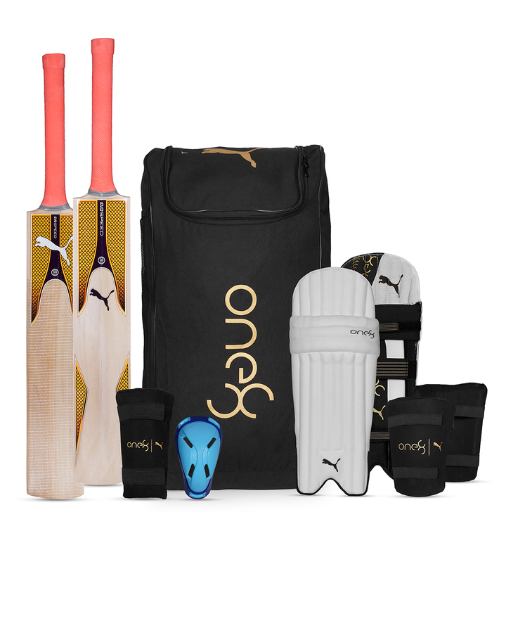 Puma One 8 Kashmir Willow Cricket Bundle Kit - Junior