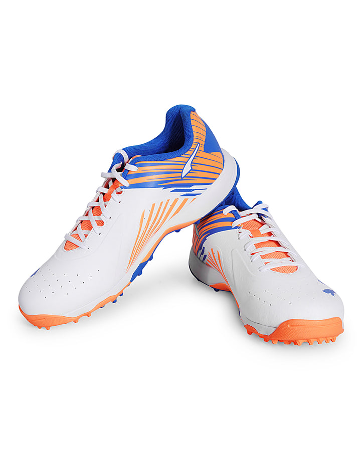 Puma 22 FH - Rubber Cricket Shoes - White Bluemazing Neon Citrus