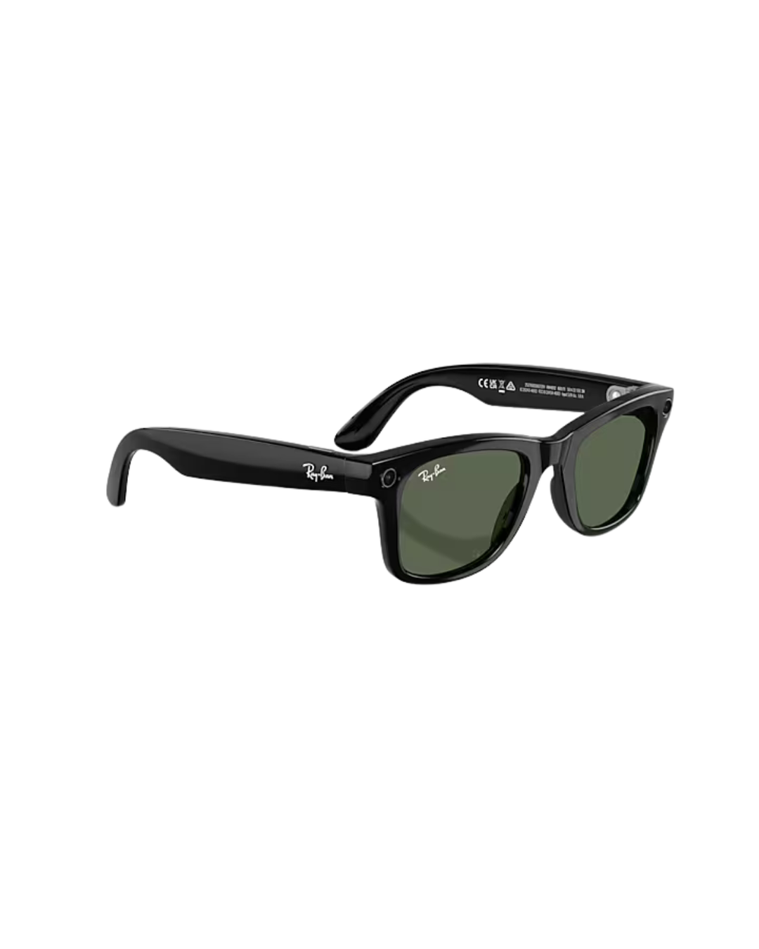 Ray-Ban Wayfarer Meta Sunglasses  (Gen 2) - Shiny Black Frame - G-15 Green