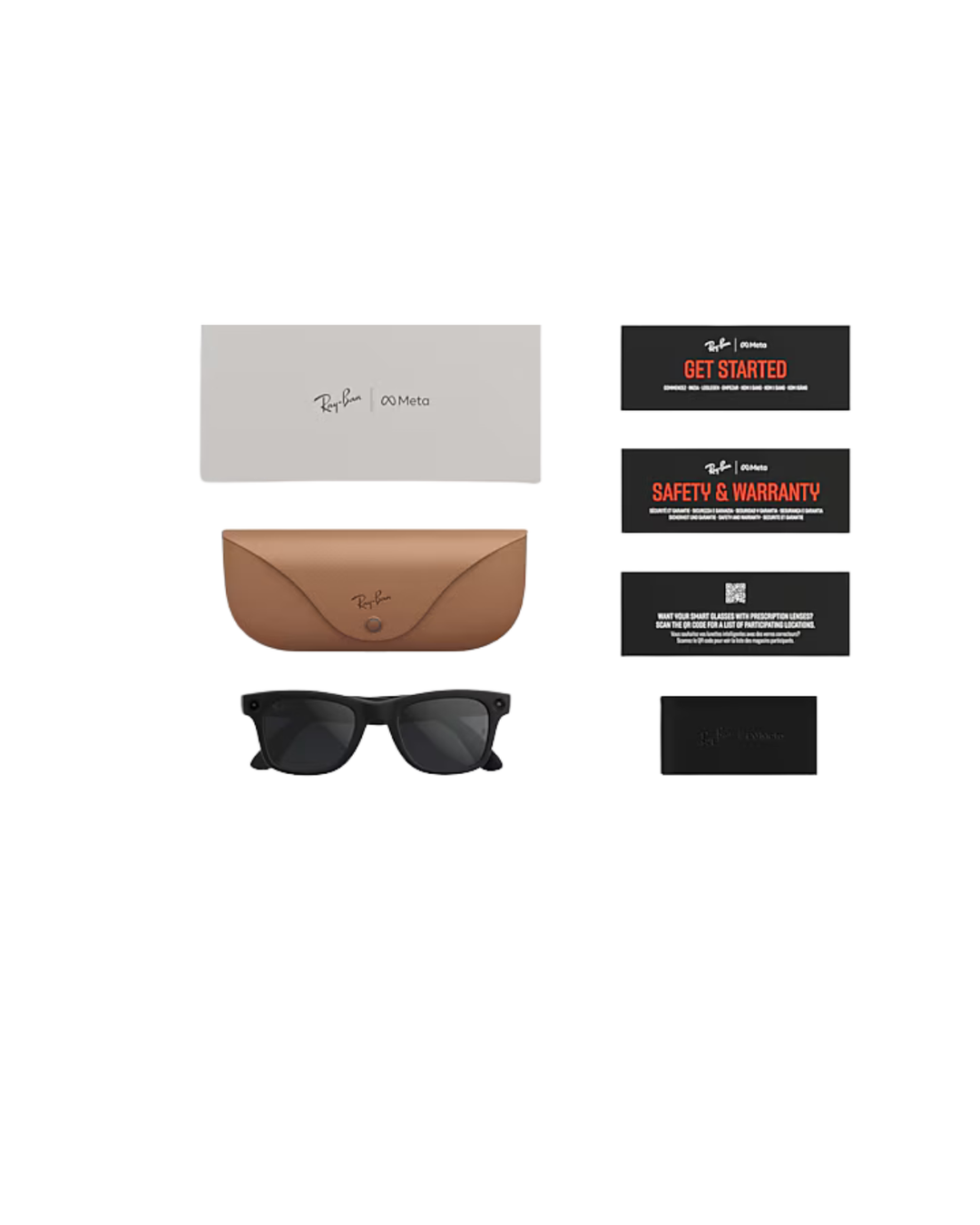 Ray-Ban Wayfarer Meta Sunglasses  (Gen 2) - Matte Black Frame - Polarised Gradient Graphite
