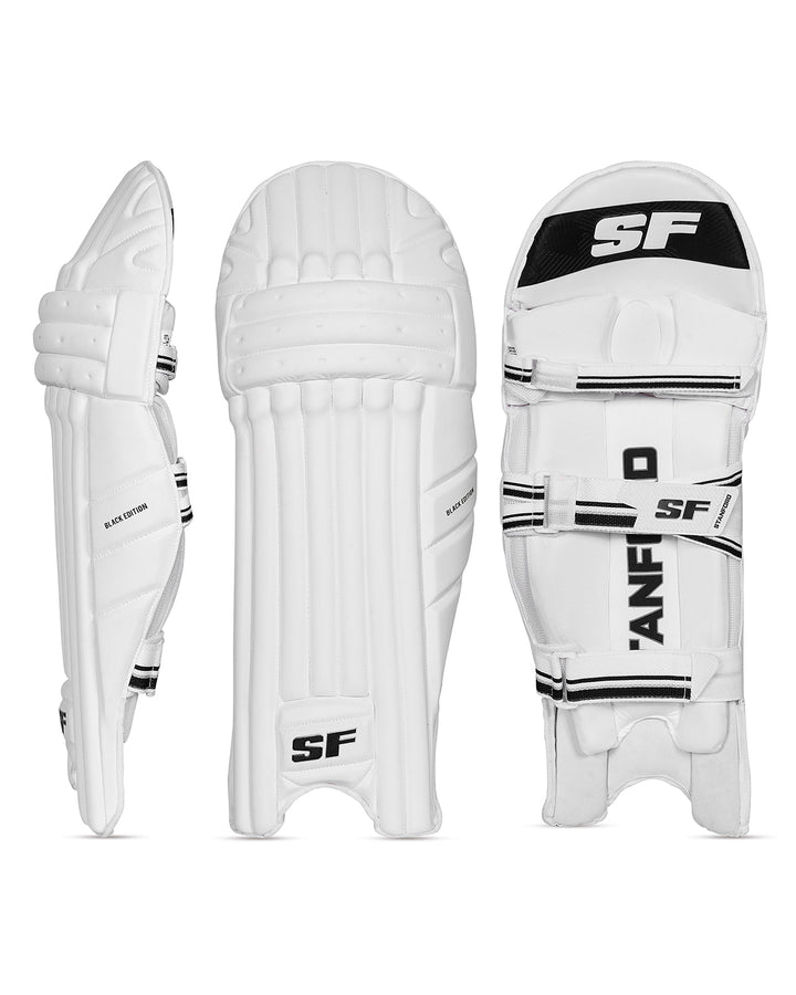 SF Black Edition Batting Pads and Gloves Bundle - Adult