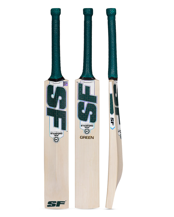 SF Green English Willow Cricket Bat - SH