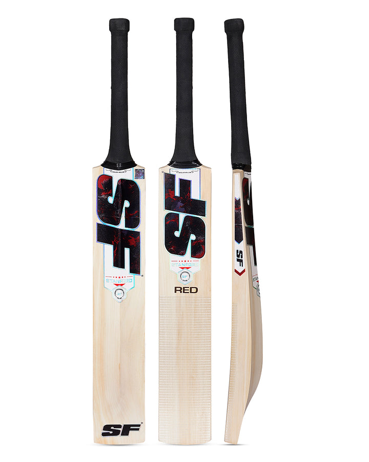 SF Red English Willow Cricket Bat - SH