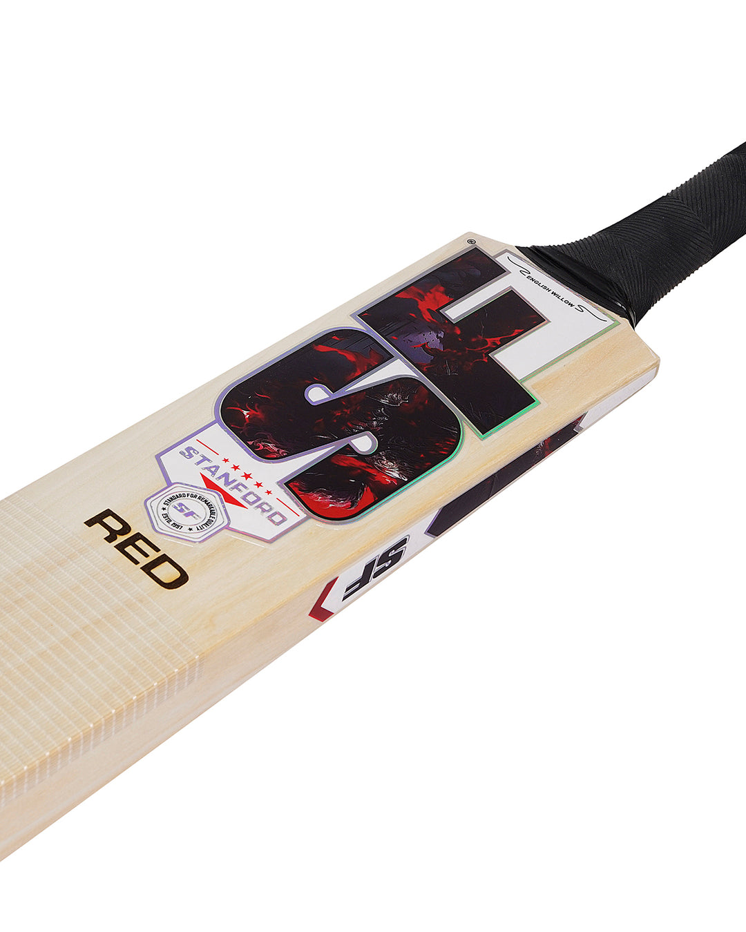 SF Red English Willow Cricket Bat - SH