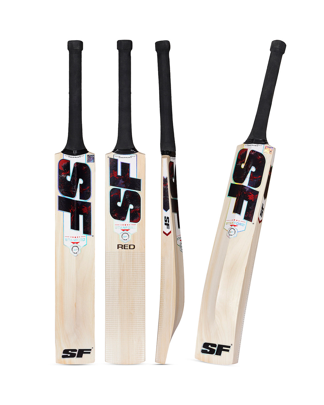 SF Red English Willow Cricket Bat - SH