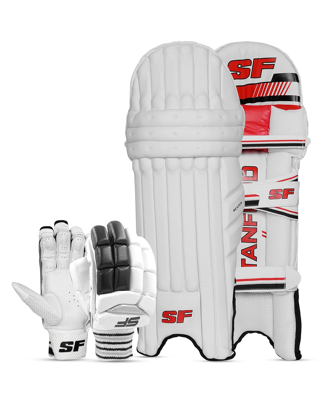 SF Nexzen Batting Pads and Gloves Bundle - Adult