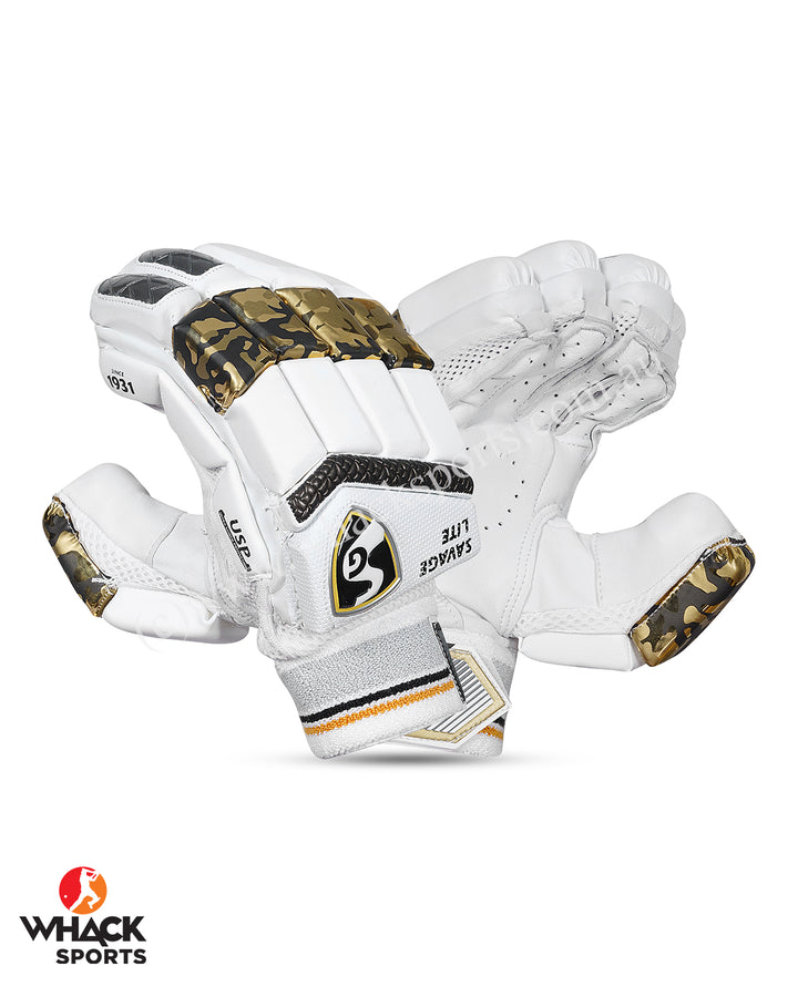 SG Savage Lite Cricket Batting Gloves - Adult