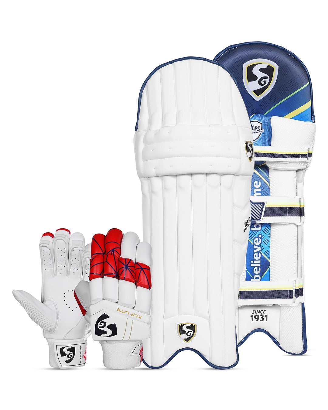 SG KLR Lite Batting Pads and Gloves Bundle - Adult