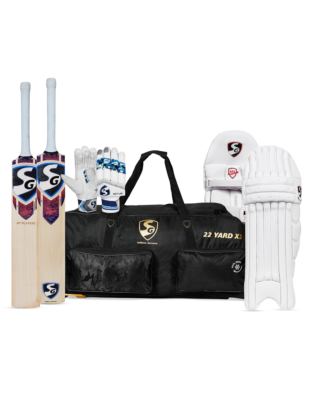 SG RP Players Player Grade Cricket Bundle Kit - Youth/Harrow