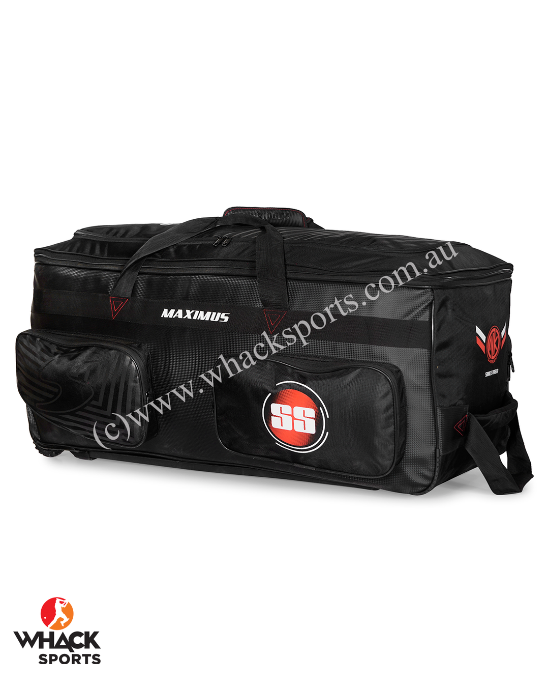 SS Maximus Cricket Kit Bag - Wheelie - Extra Large - Black