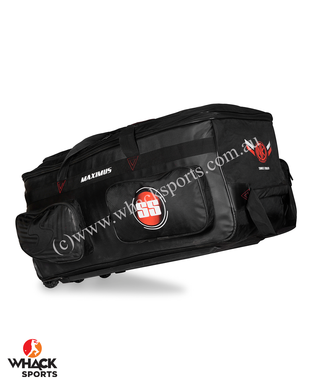 SS Maximus Cricket Kit Bag - Wheelie - Extra Large - Black