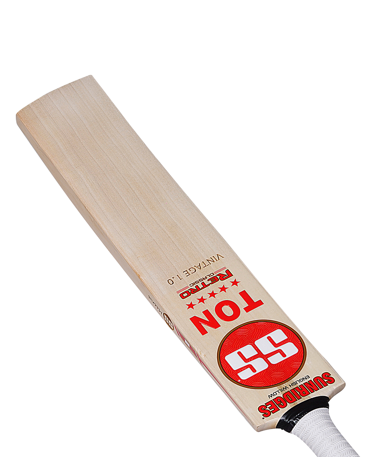 SS TON Retro Vintage 1.0 English Willow Cricket Bat - SH