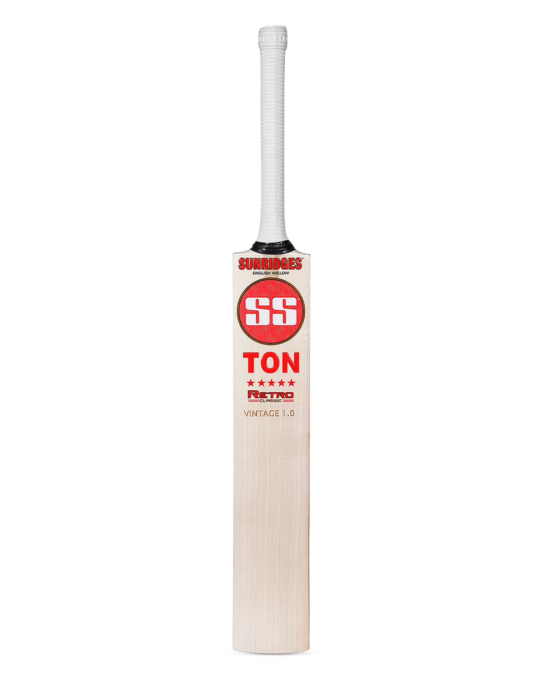 SS TON Retro Vintage 1.0 English Willow Cricket Bat - SH