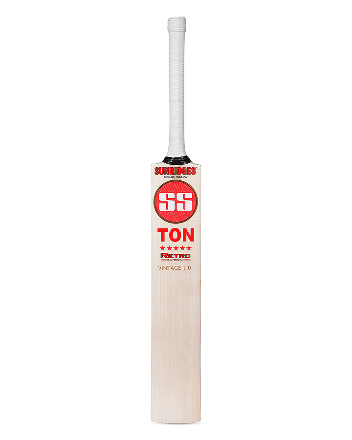 SS TON Retro Vintage 1.0 English Willow Cricket Bat - SH