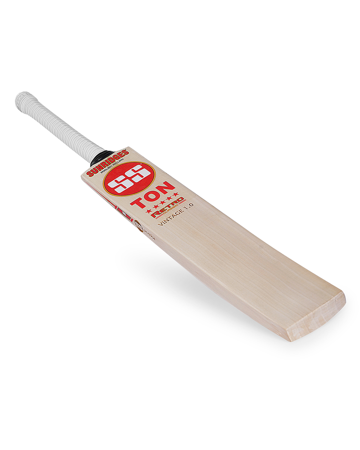 SS TON Retro Vintage 1.0 English Willow Cricket Bat - SH
