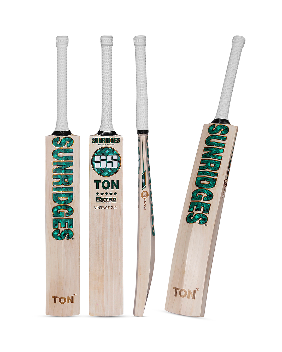 SS TON Retro Vintage 2.0 English Willow Cricket Bat - Junior