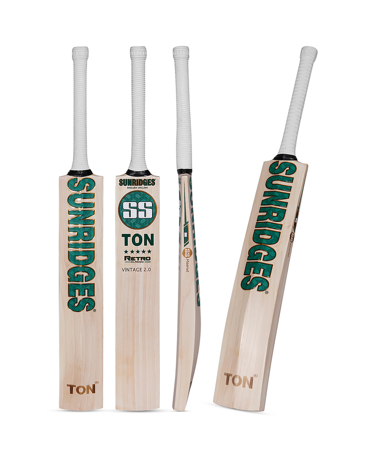 SS TON Retro Vintage 2.0 English Willow Cricket Bat - Junior