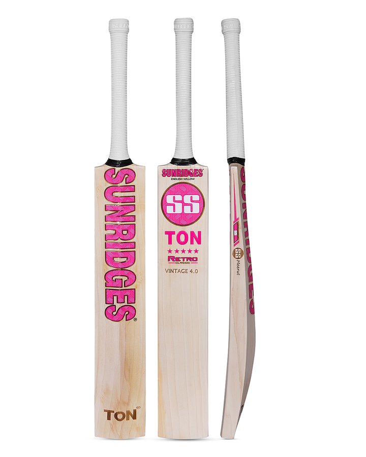 SS TON Retro Vintage 4.0 English Willow Cricket Bat - SH