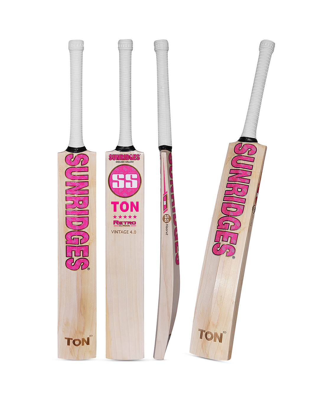 SS TON Retro Vintage 4.0 English Willow Cricket Bat - SH