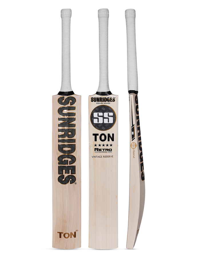 SS TON Retro Vintage Reserve English Willow Cricket Bat - SH