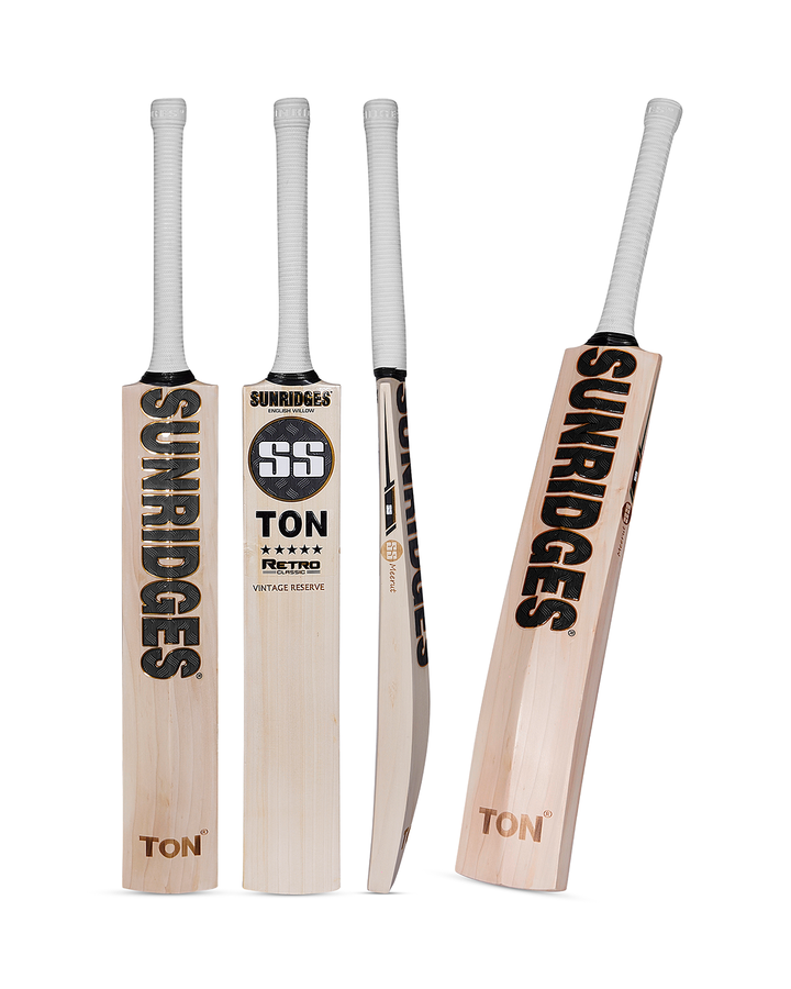 SS TON Retro Vintage Reserve English Willow Cricket Bat - SH