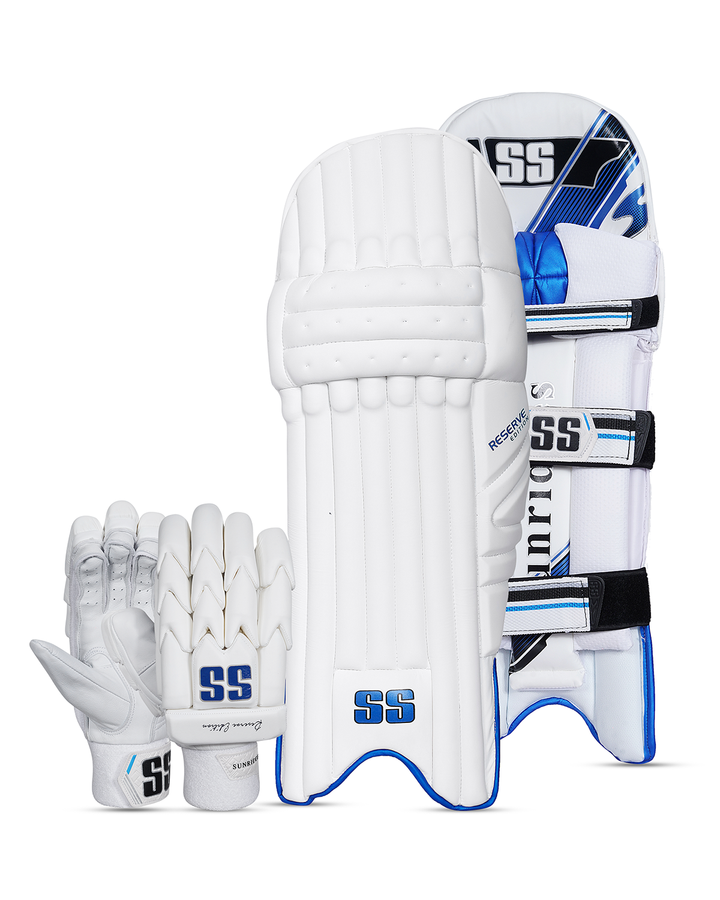 SS Reserve Edition Batting Pads and Gloves Bundle - Adult