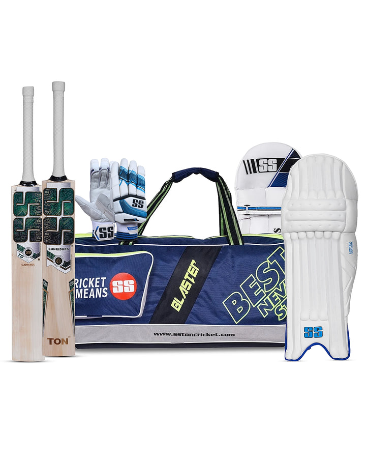 SS TD Carnage Cricket Bundle Kit - Youth/Harrow