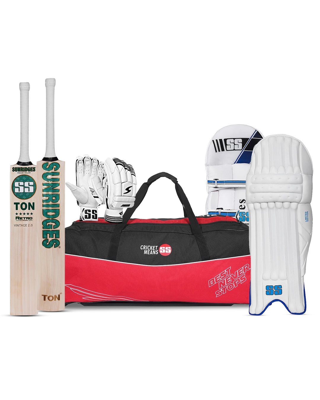 SS Vintage 2.0 Cricket Bundle Kit - Youth/Harrow
