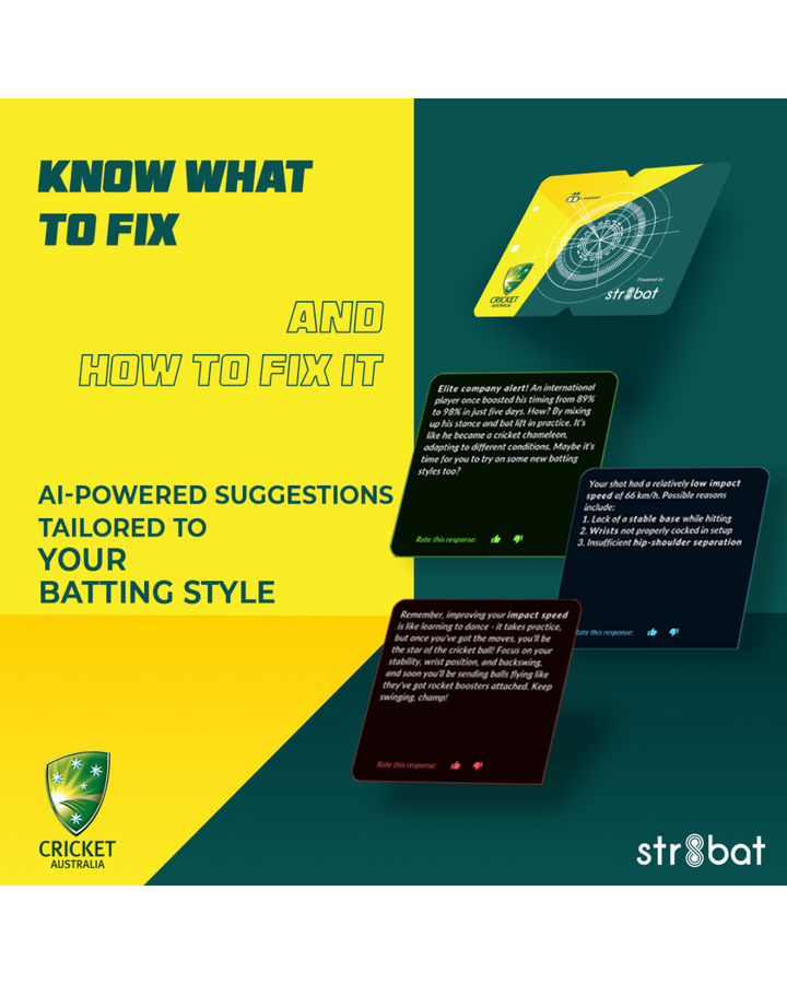 Str8bat Pro Cricket Bat Smart Sticker v2.0