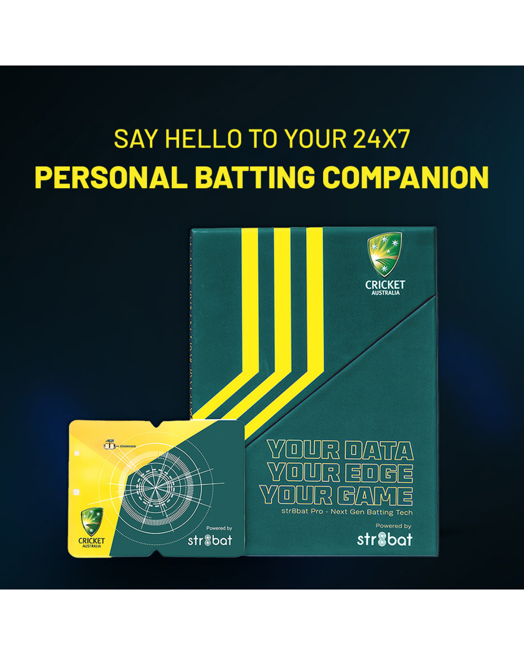 Str8bat Pro Cricket Bat Smart Sticker v2.0