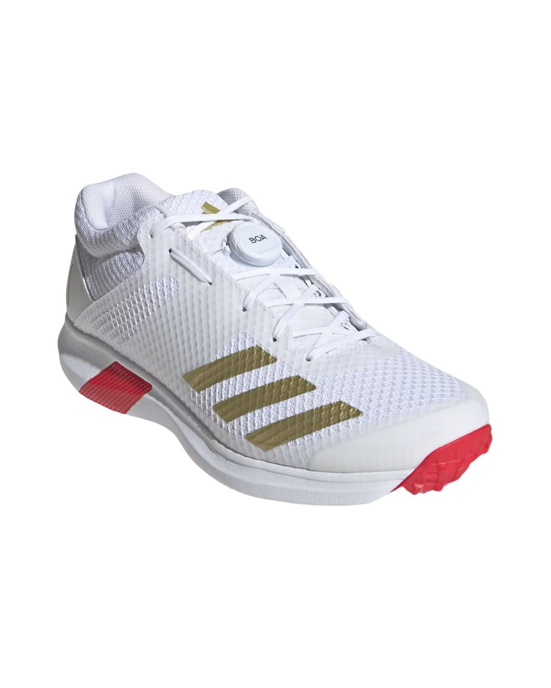 Adidas IH8162 Adipower Vector Mid Cricket Shoes - Steel Spikes - Red/Gold